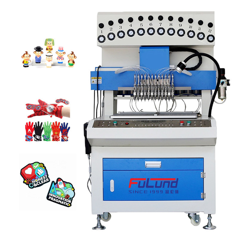  Pipe Dispenser Pump Automatic Micro-injection Rubber Soft PVC Clothing Label Patch dotting Dripping Machine