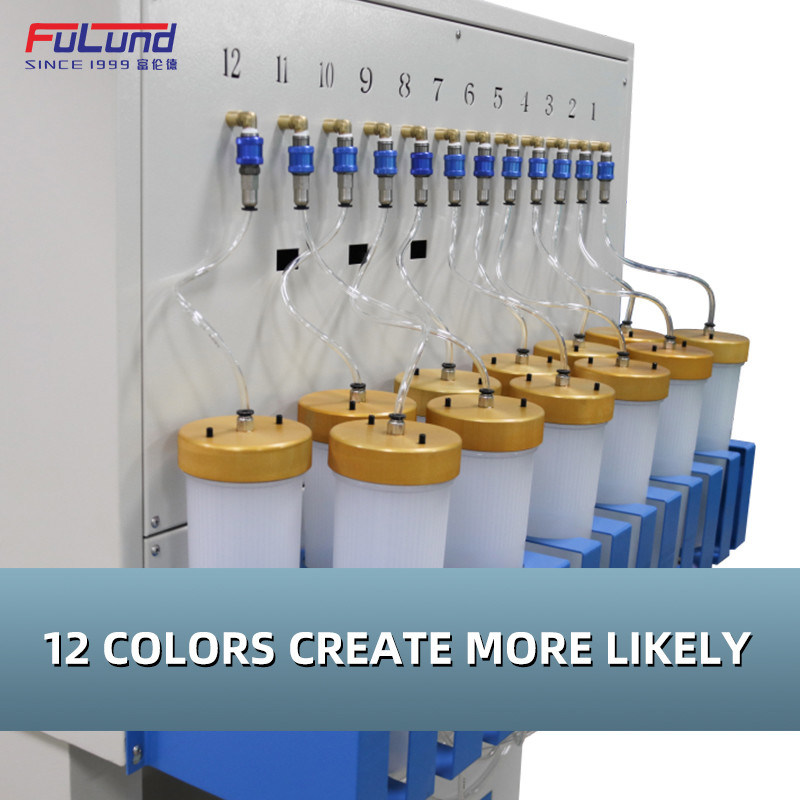Fulund factory Suitable for PVC soft silicone insole dispensing filler drop molding 12 18 24 color dotting machine