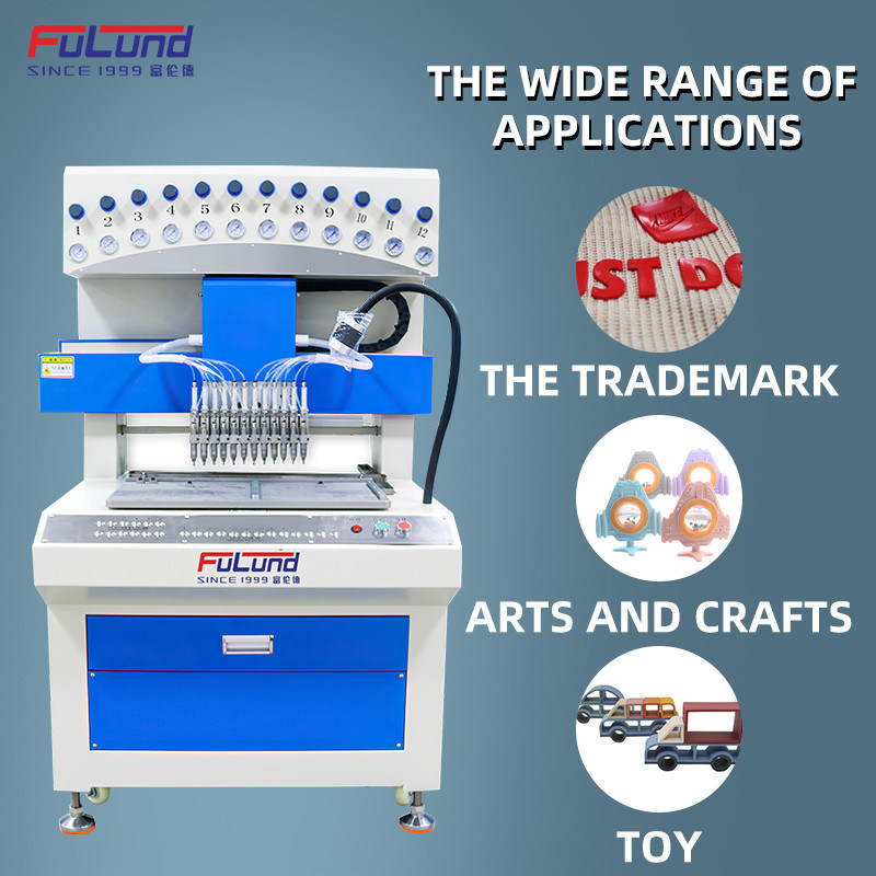 Fulund factory Suitable for PVC soft silicone insole dispensing filler drop molding 12 18 24 color dotting machine